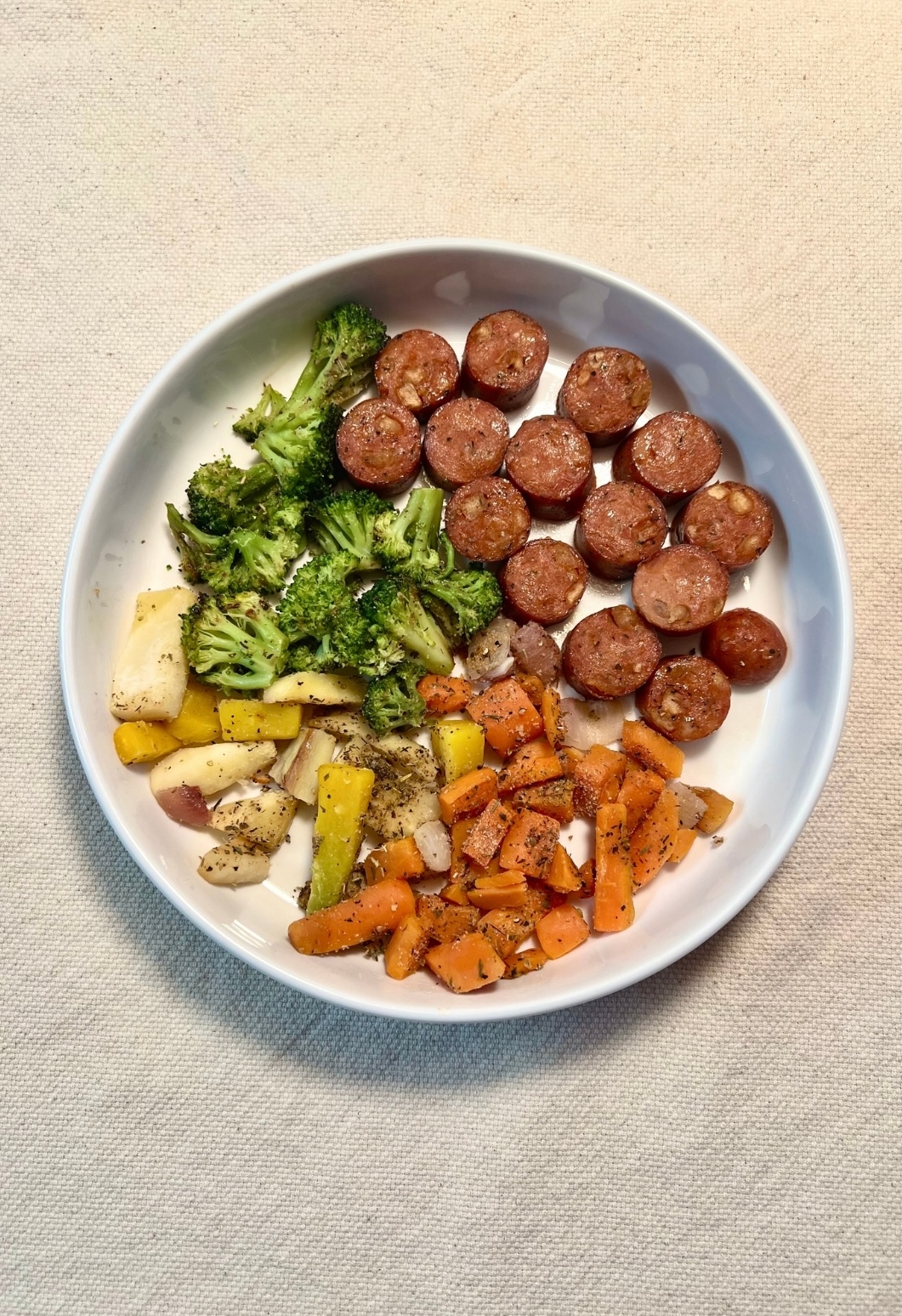 One Pan Chicken Sausage And Vegetables