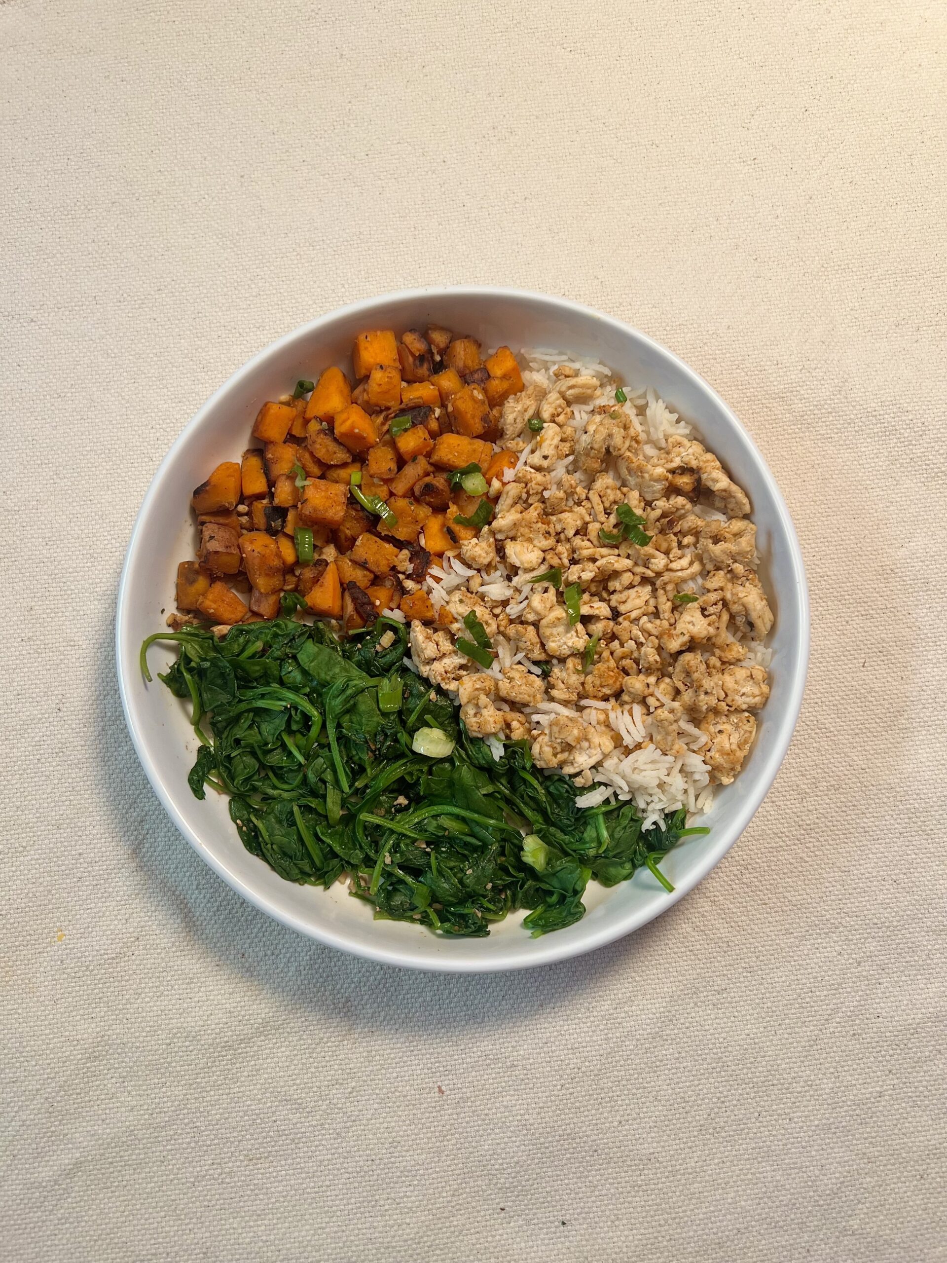 sweet potato turkey bowl