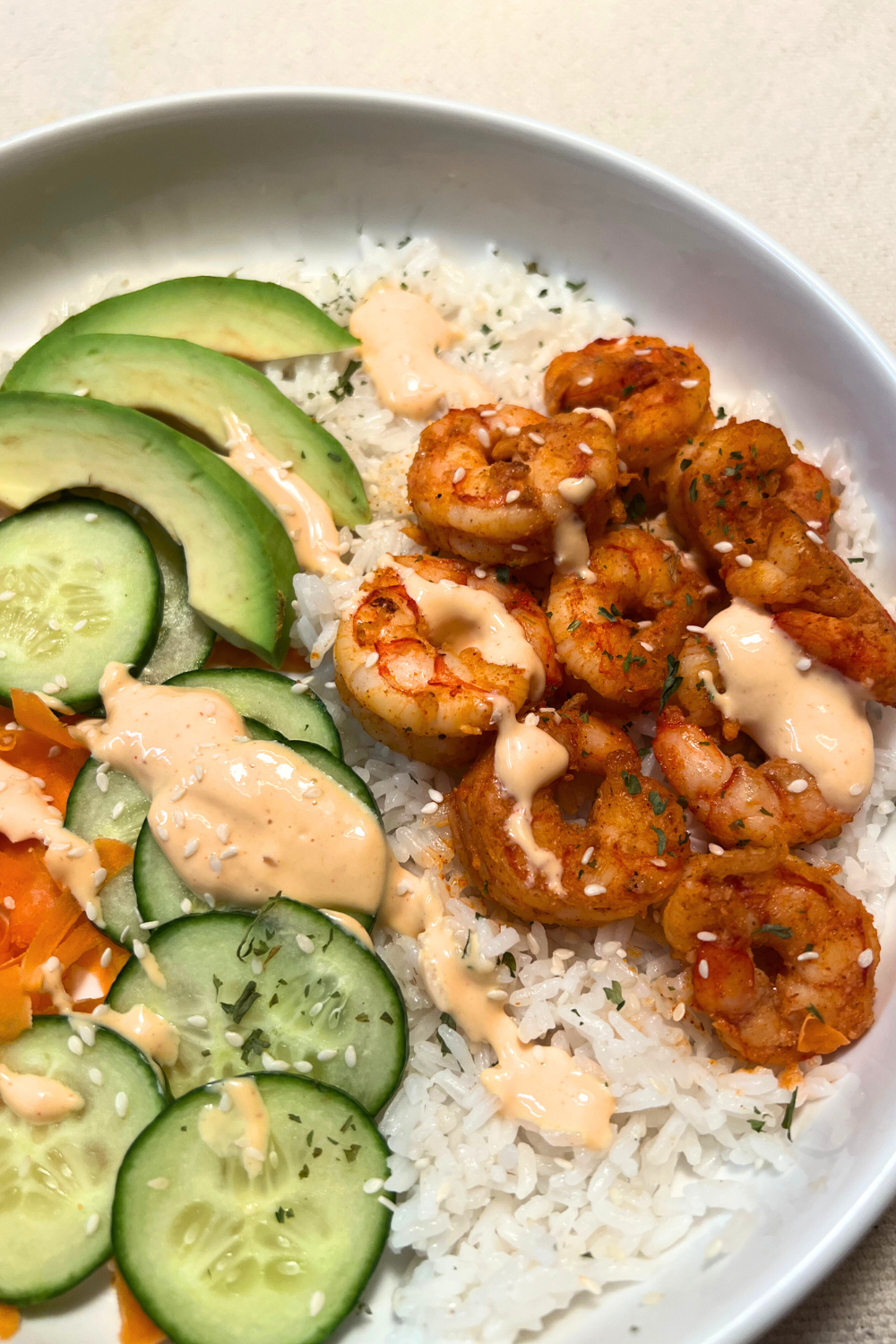 Spicy Shrimp Rice Bowls