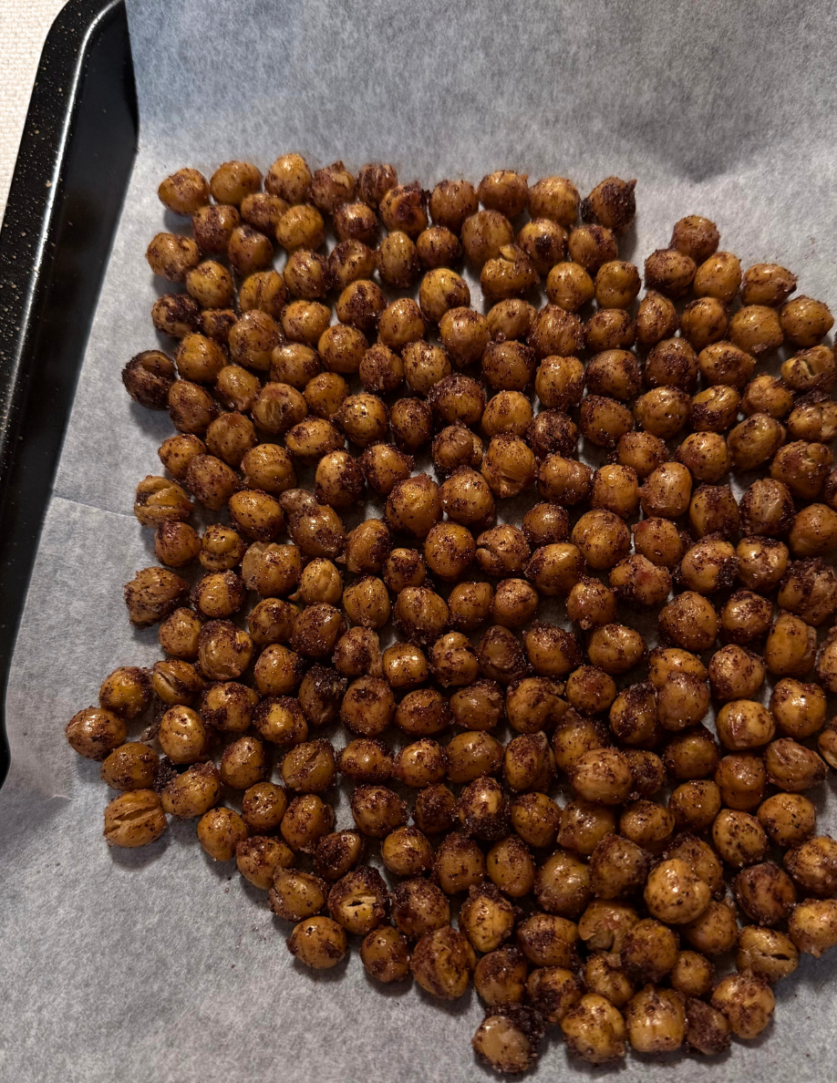 roasted cinnamon chickpeas